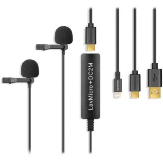 Saramonic LavMicro+DC2M Micrófono Lavalier Dual USB