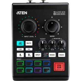 ATEN UC8000 MicLIVE – Mezcladora AI para Podcasting