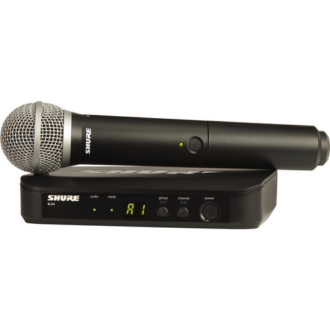 Shure BLX24/PG58 Sistema Inalámbrico Micrófono de Mano (J11: 596 a 616 MHz)