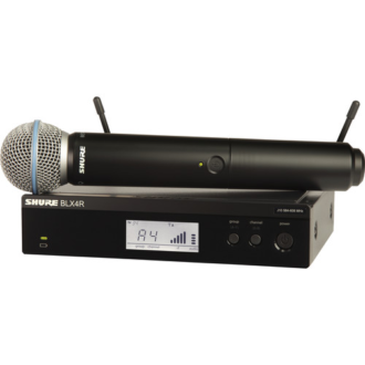 Shure BLX24R/B58 Sistema Inalámbrico de Mano con Micrófono Beta 58A y Receptor en Rack (J11: 596 to 616 MHz)